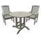 Highwood Usa Lehigh 3pc Round Outdoor Patio Furniture Dining Set AD-DNL36-CGE - alternate 1